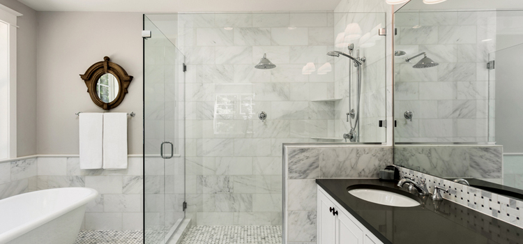 bathroom shower door installation in Ione