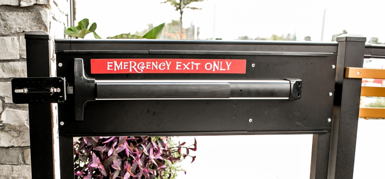 emergency push bar installation in Ione